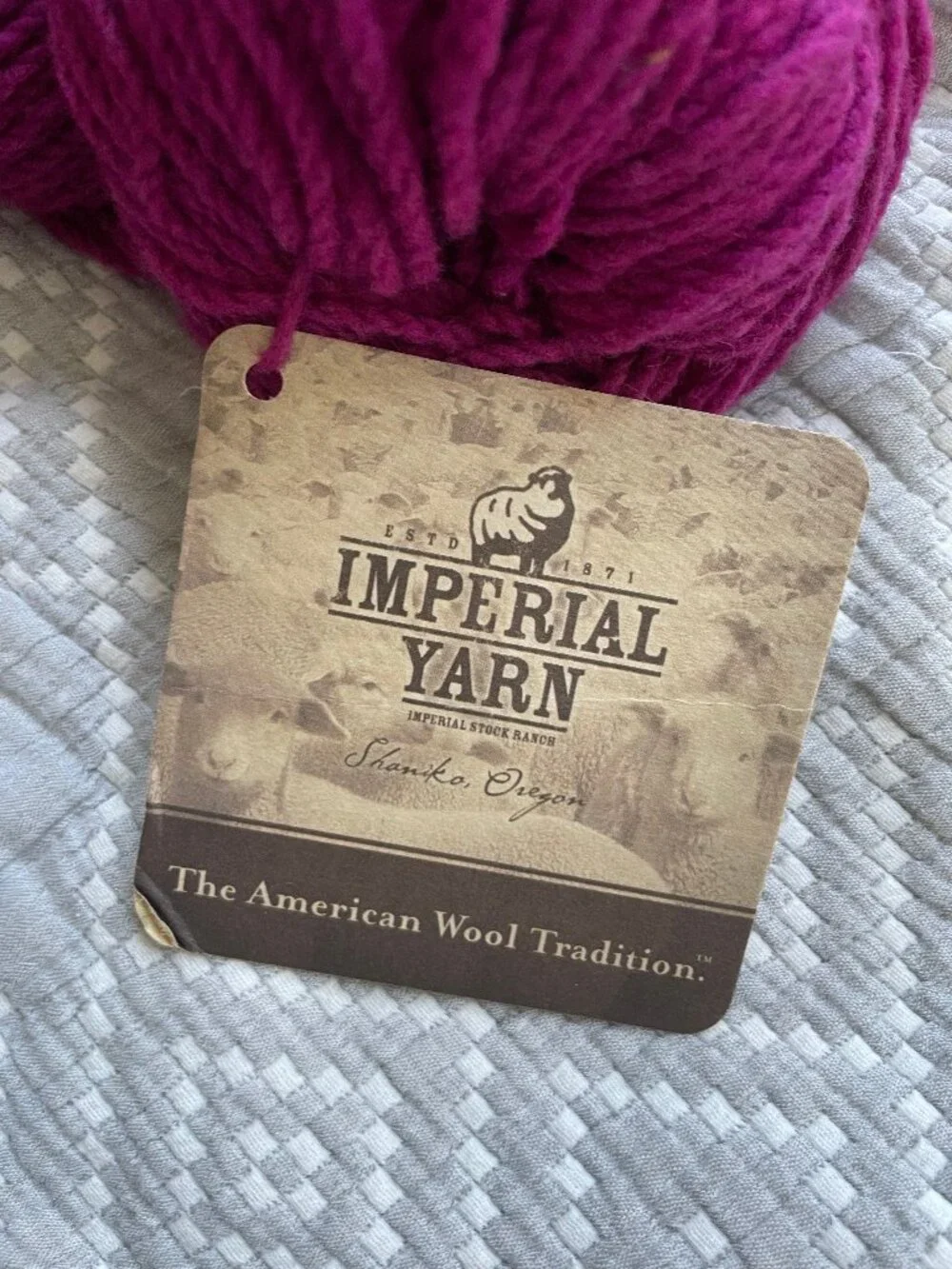 Imperial Yarn Columbia Wool Aran Weight Yarn 3 Skeins